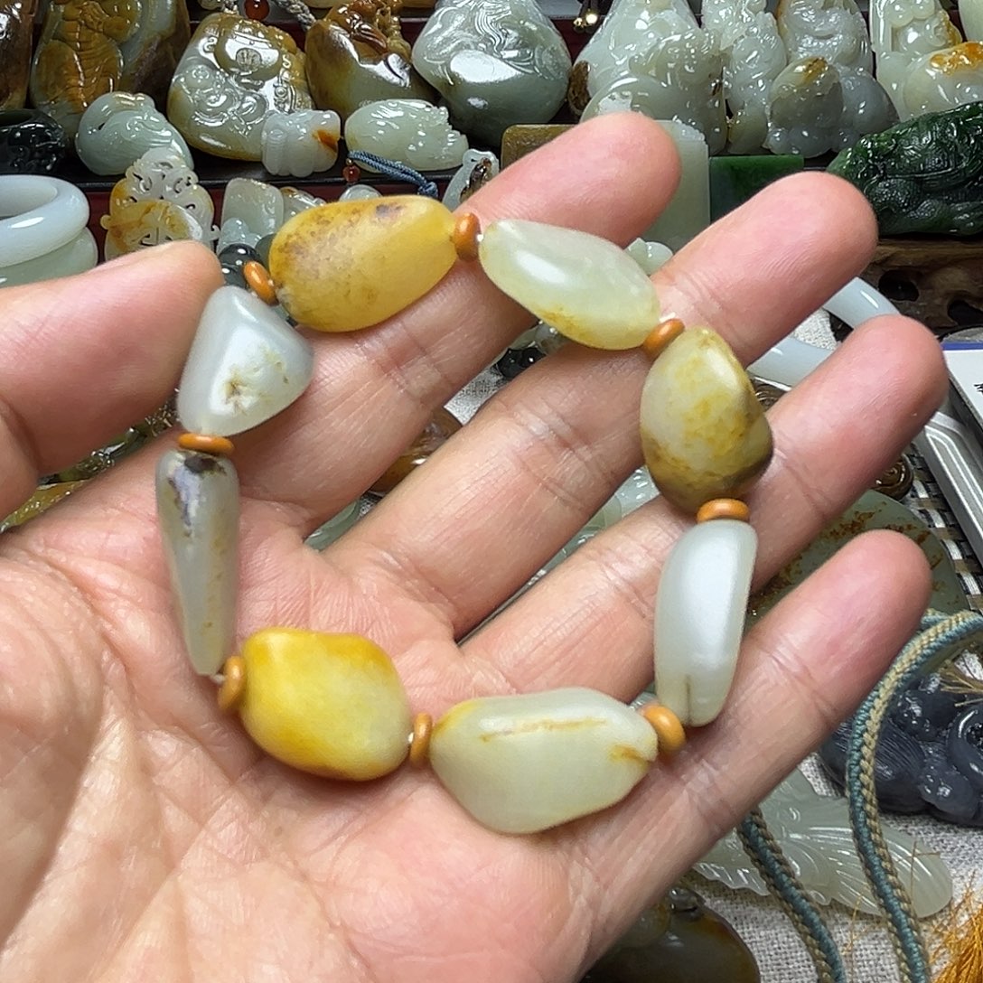 快***辰和田玉未镶嵌手链