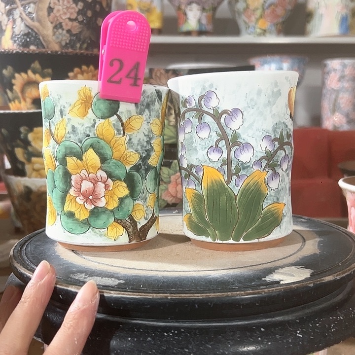 景德镇手绘花盆 满38包邮