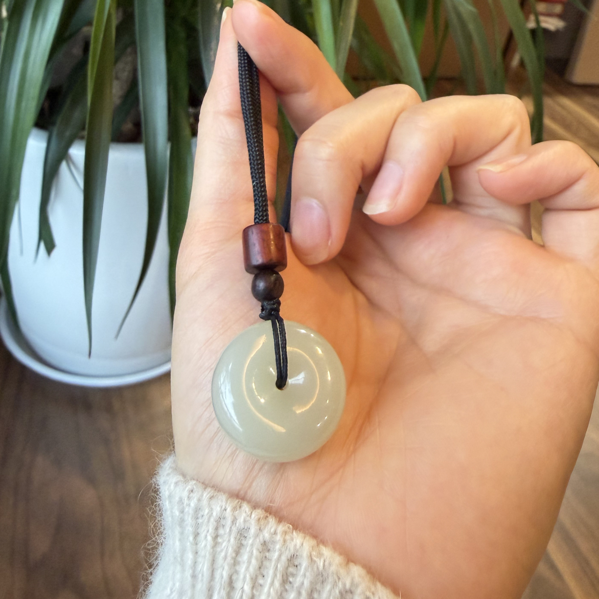 和田玉编织新中式平安扣吊坠复古男女款.多样发其一