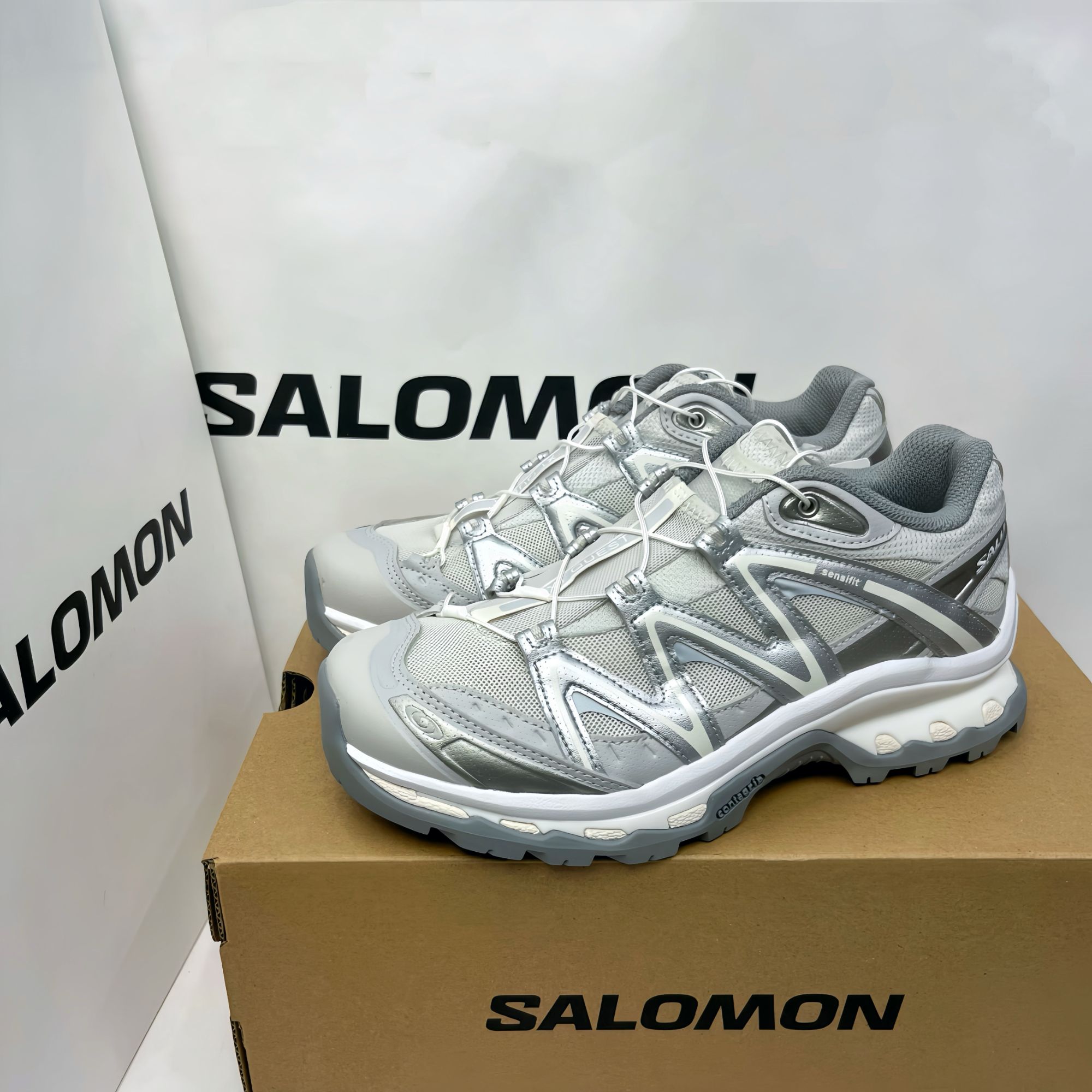 SALOMON萨洛蒙XT-Quest黎明蓝银色香草色低帮户外训练跑鞋477757