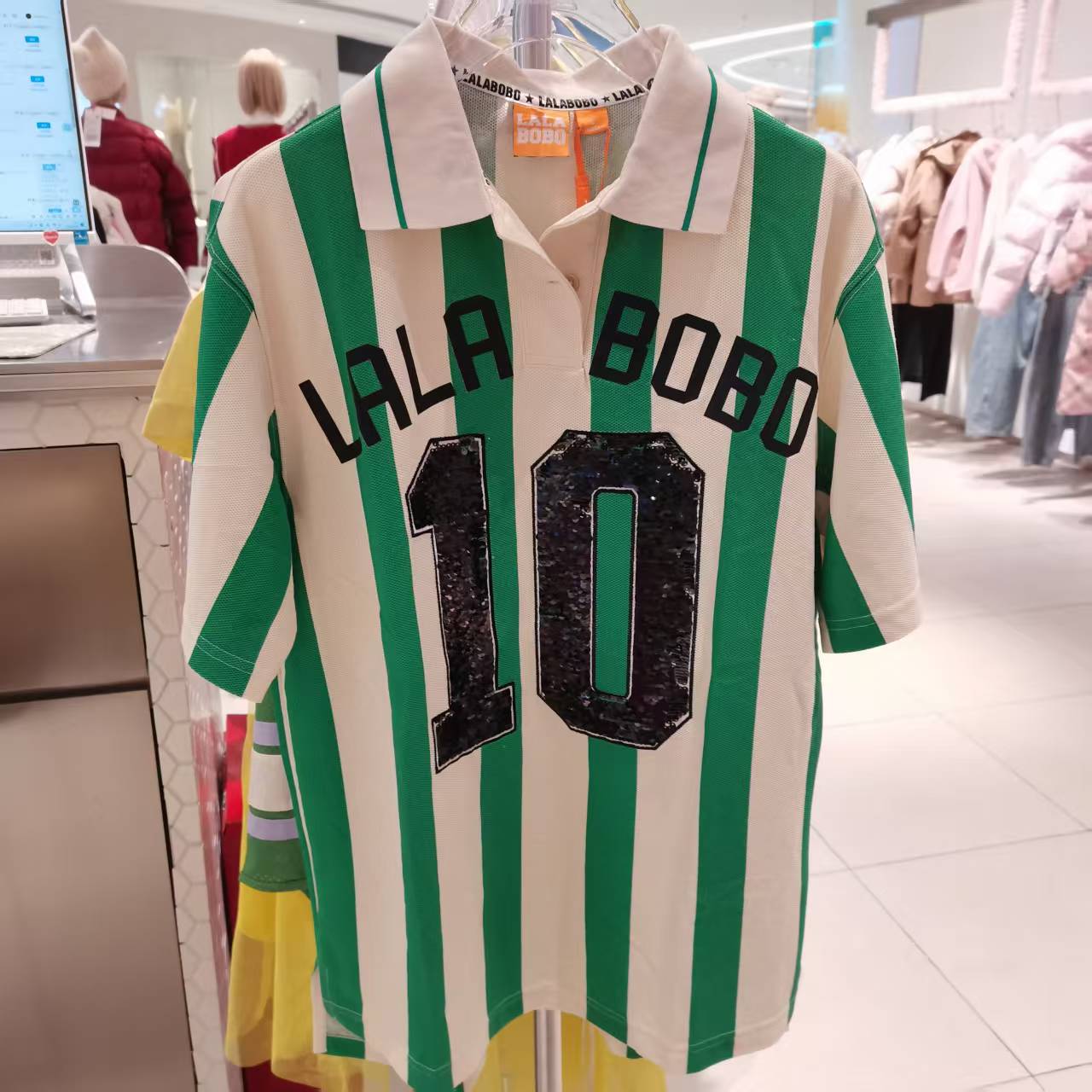 南京【微瑕不退不换】LABO竖条纹POLO短袖T恤L20B-WSDT35