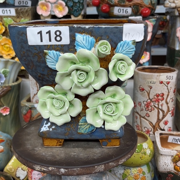 紫砂花盆粗陶材质多肉花盆