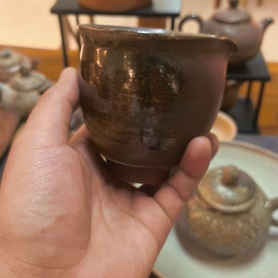 琉璃手工艺品柴烧公道杯