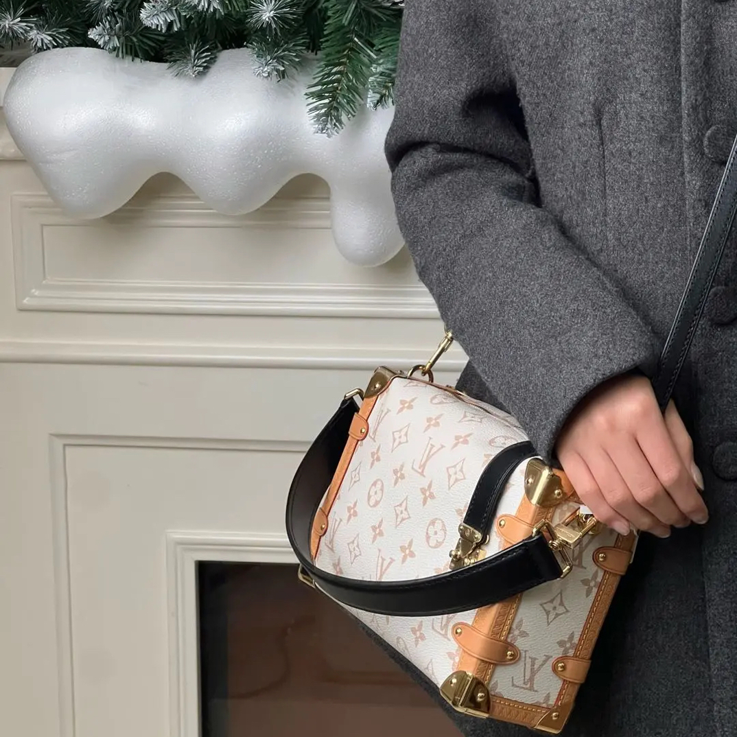 99新 LouisVuitton/路易威登 lv谷爱凌中号老花沙丘色/99新/优选