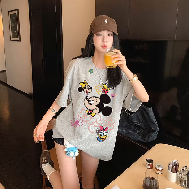 米奇前后图案潮牌休闲上衣洋气新款时尚洋气小众炸街高级感女装