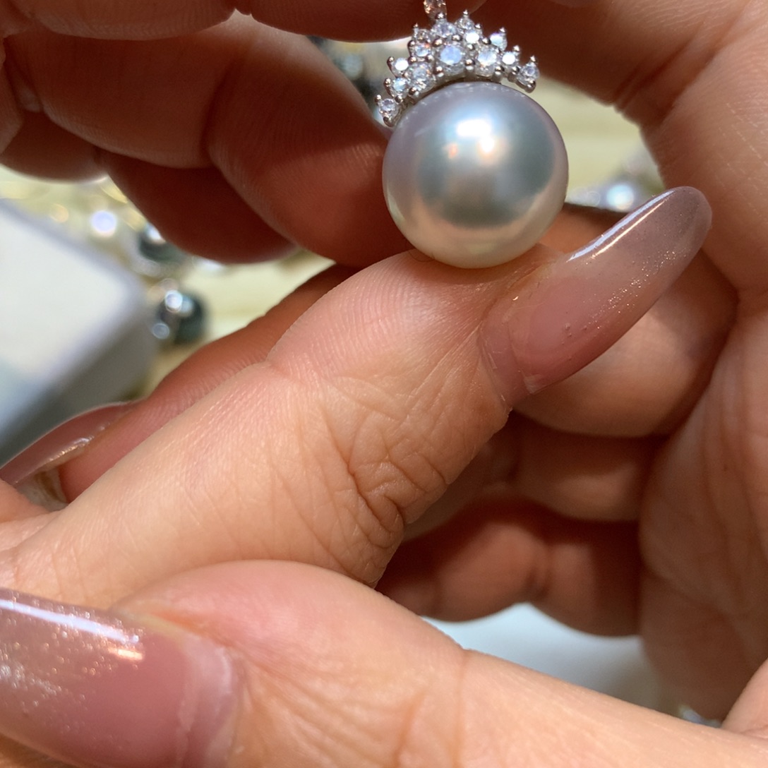 海水珍珠颈饰银S925镶嵌