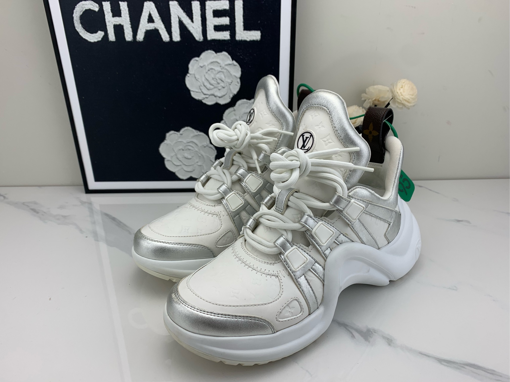 99新 LouisVuitton/路易威登 lv archlight 压纹老花满印老爹鞋 