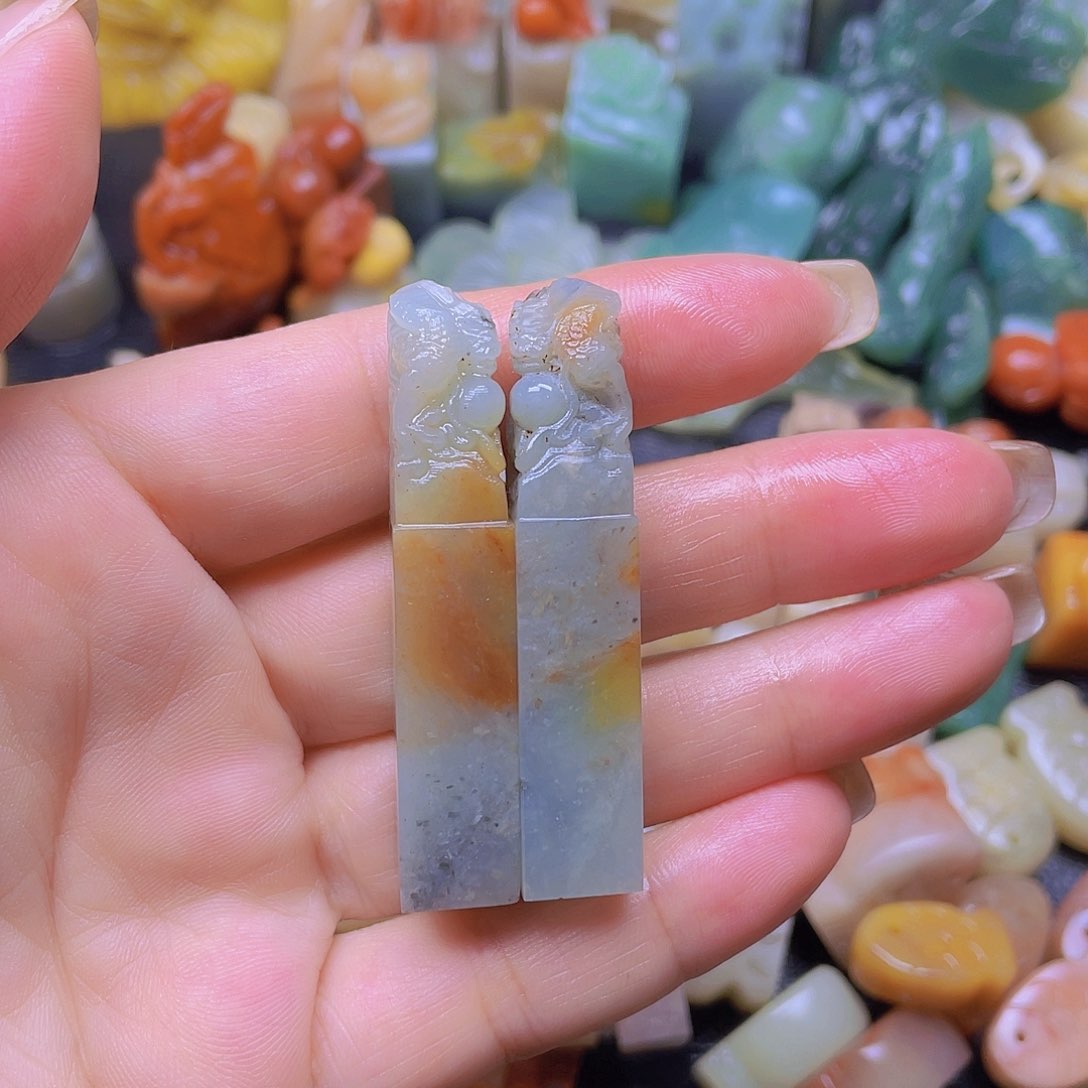 青田石印石牙签章