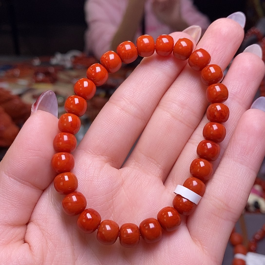 南红玛瑙手串未镶嵌命***！7mm