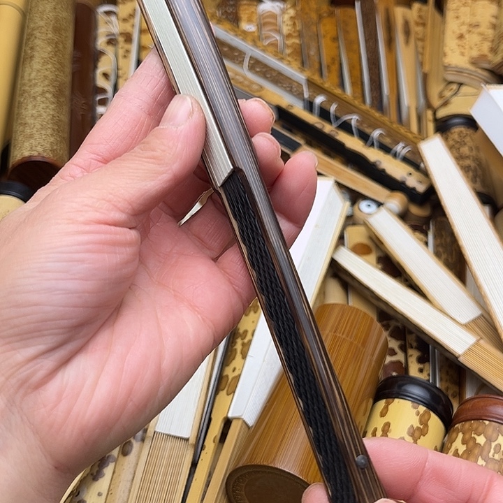 闪****扇子8寸枪色玉竹芯宗竹折扇