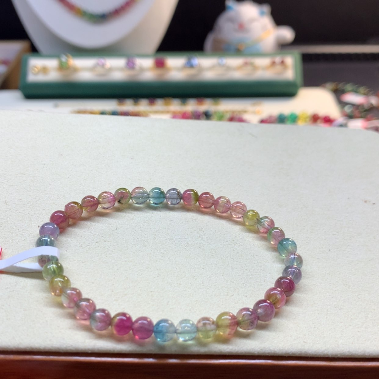 【闪购商品】碧玺手串未镶嵌香***?西瓜5mm