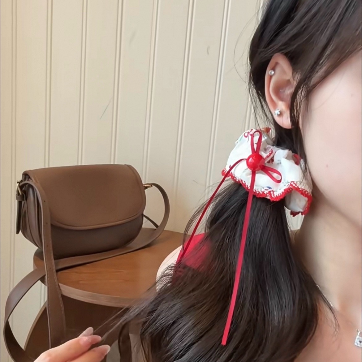 【8个】高级时尚ins简约甜美小香风蝴蝶结发饰大肠发圈发绳头饰