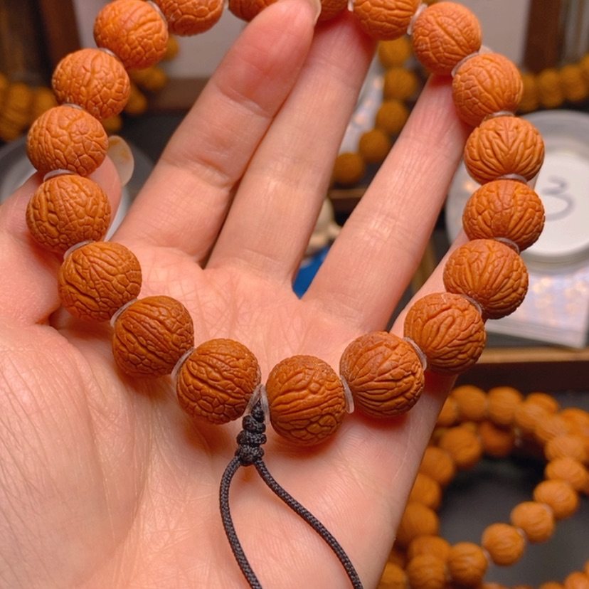 【闪购商品】桃核手串龙文桃核14