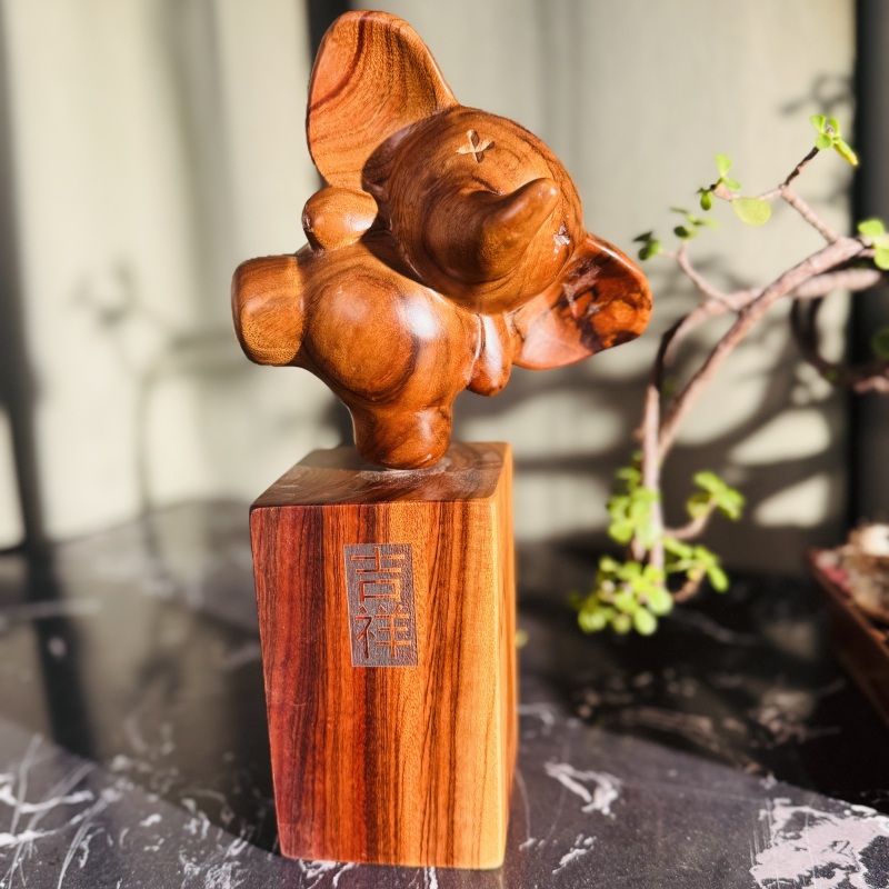 香樟木吉祥象摆件