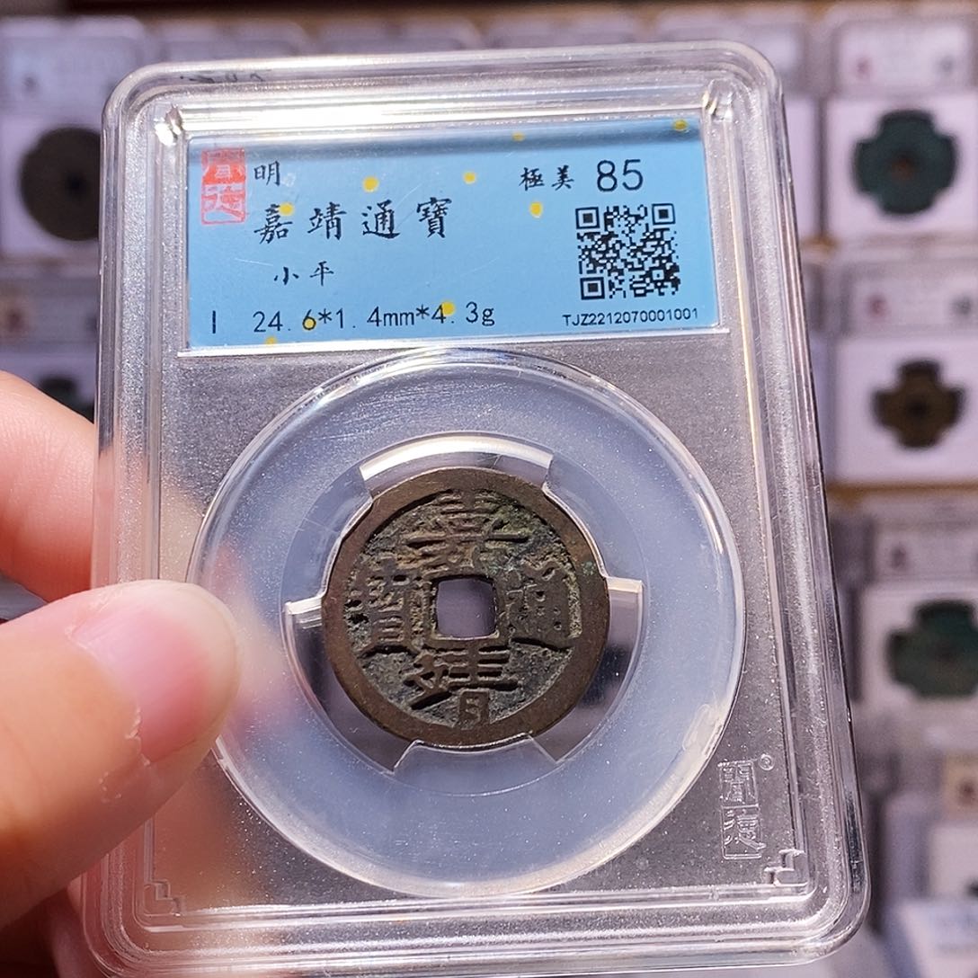 铜嘉靖，斜立靖，闻德85，1001