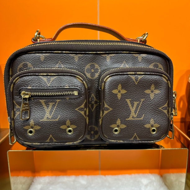 99新 LouisVuitton/路易威登 芯片款 经典老花粗肩带款