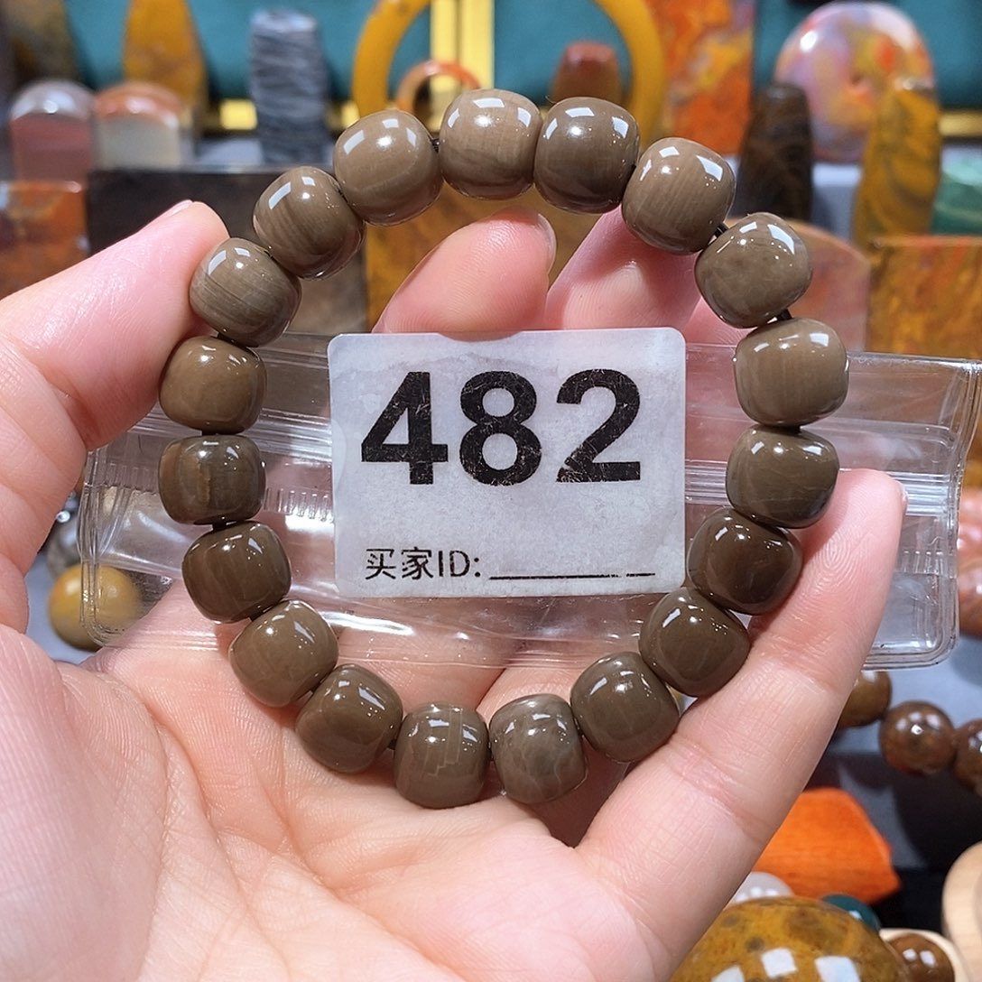 硅化玉天然北票硅化玉手串未镶嵌