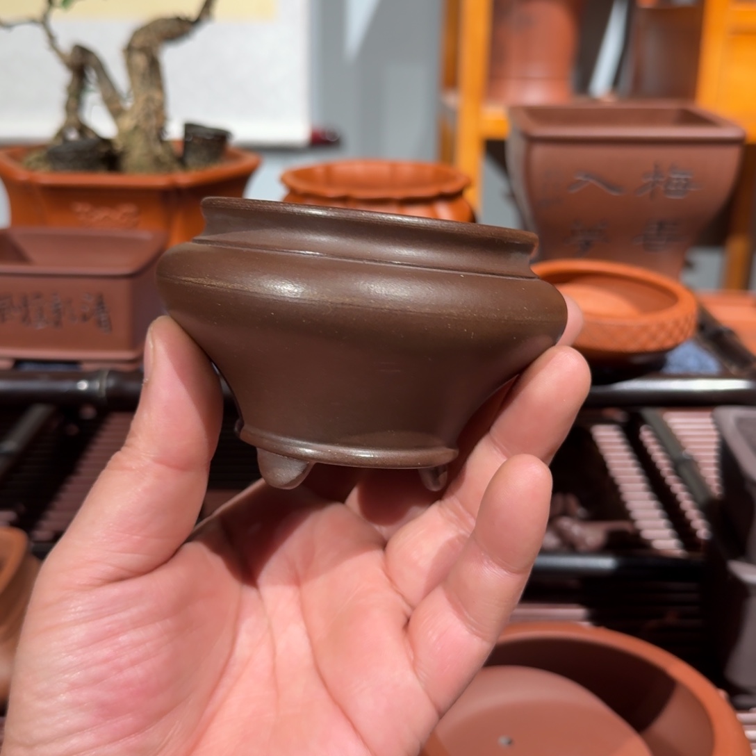 紫砂花盆原矿紫泥
