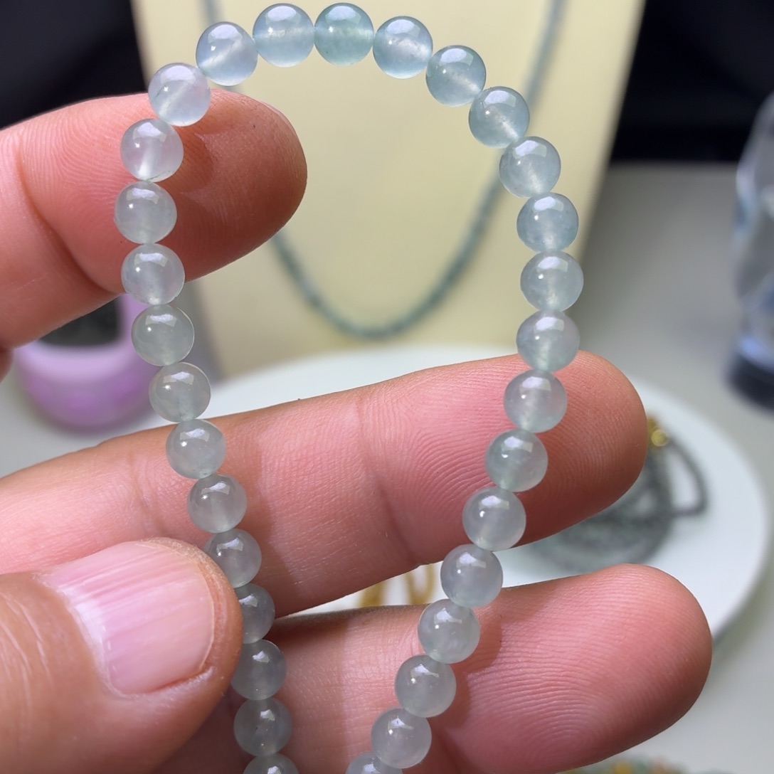 定制翡翠未镶嵌翡翠珠链