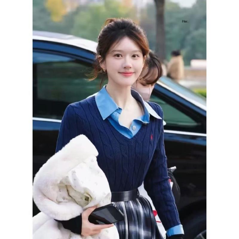 赵露思同款V领麻花长袖（13个色）