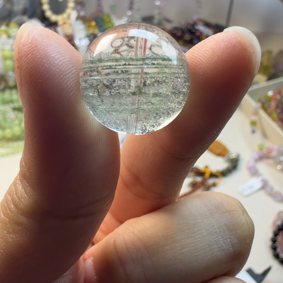 手链水晶未镶嵌绿幽灵单珠