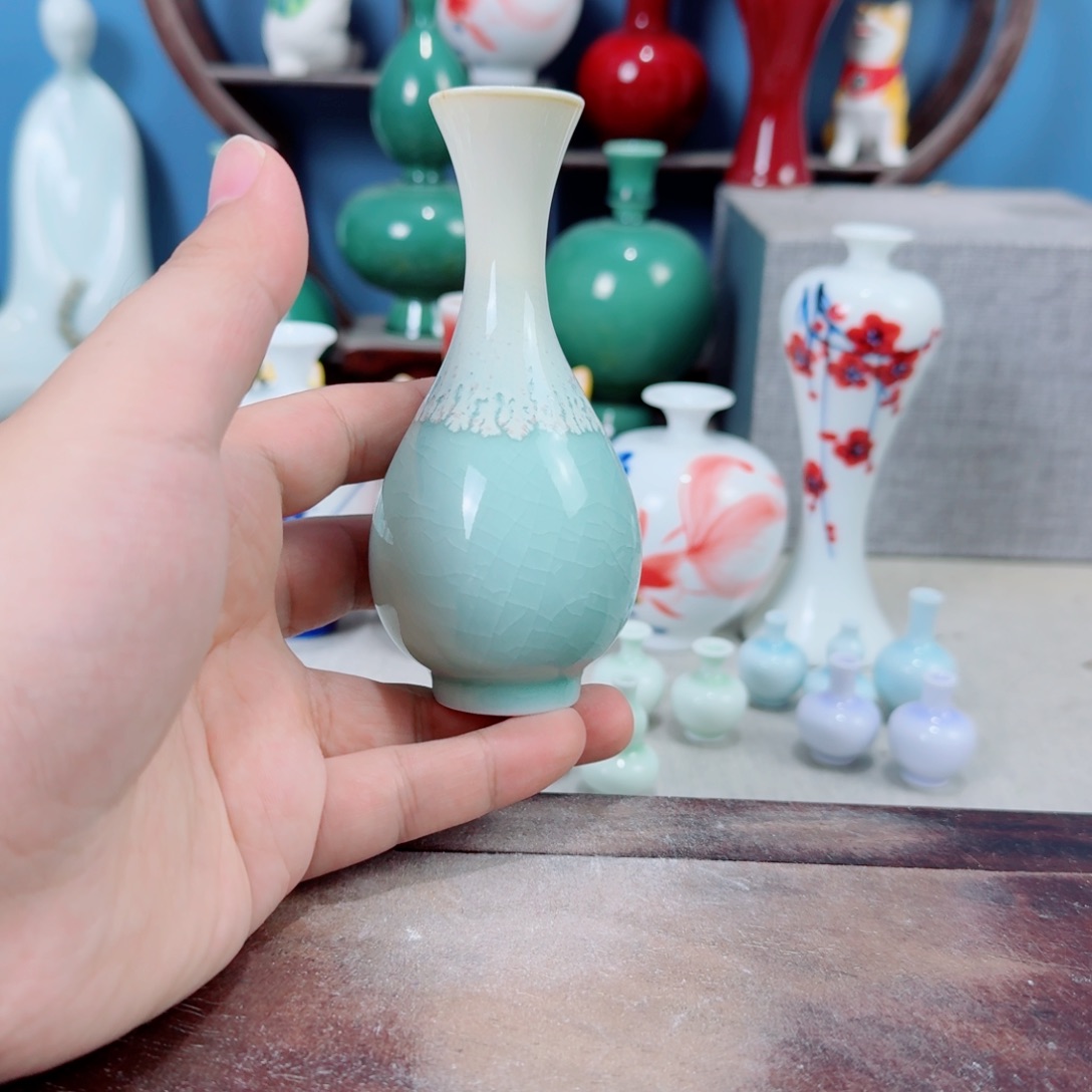 陶瓷手工小花器摆件