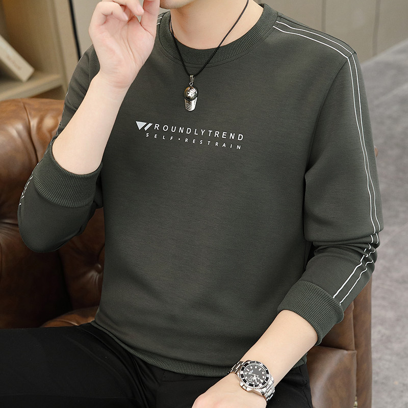 【高品质】秋季男士卫衣简单大气休闲百搭时尚潮流青年打底909A-A