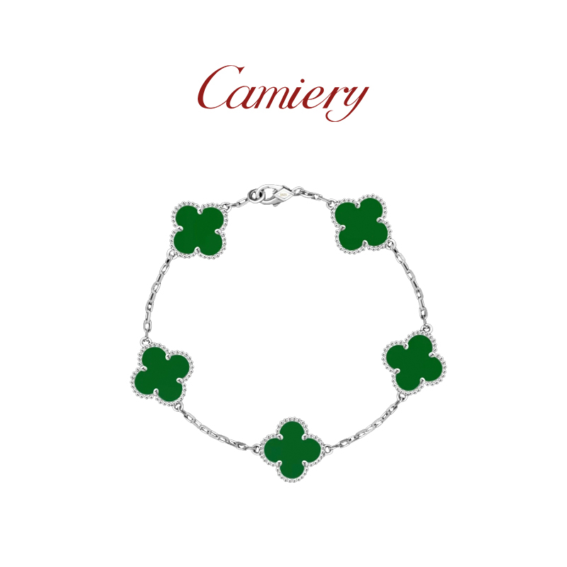 CAMIERY/卡美瑞 时尚轻奢绿色五花手链百搭气质好看