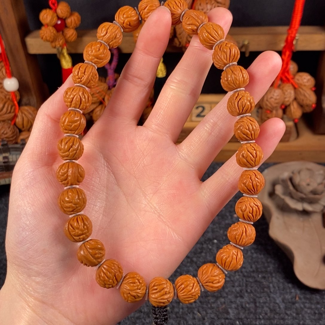 吊坠桃核桃枭手串