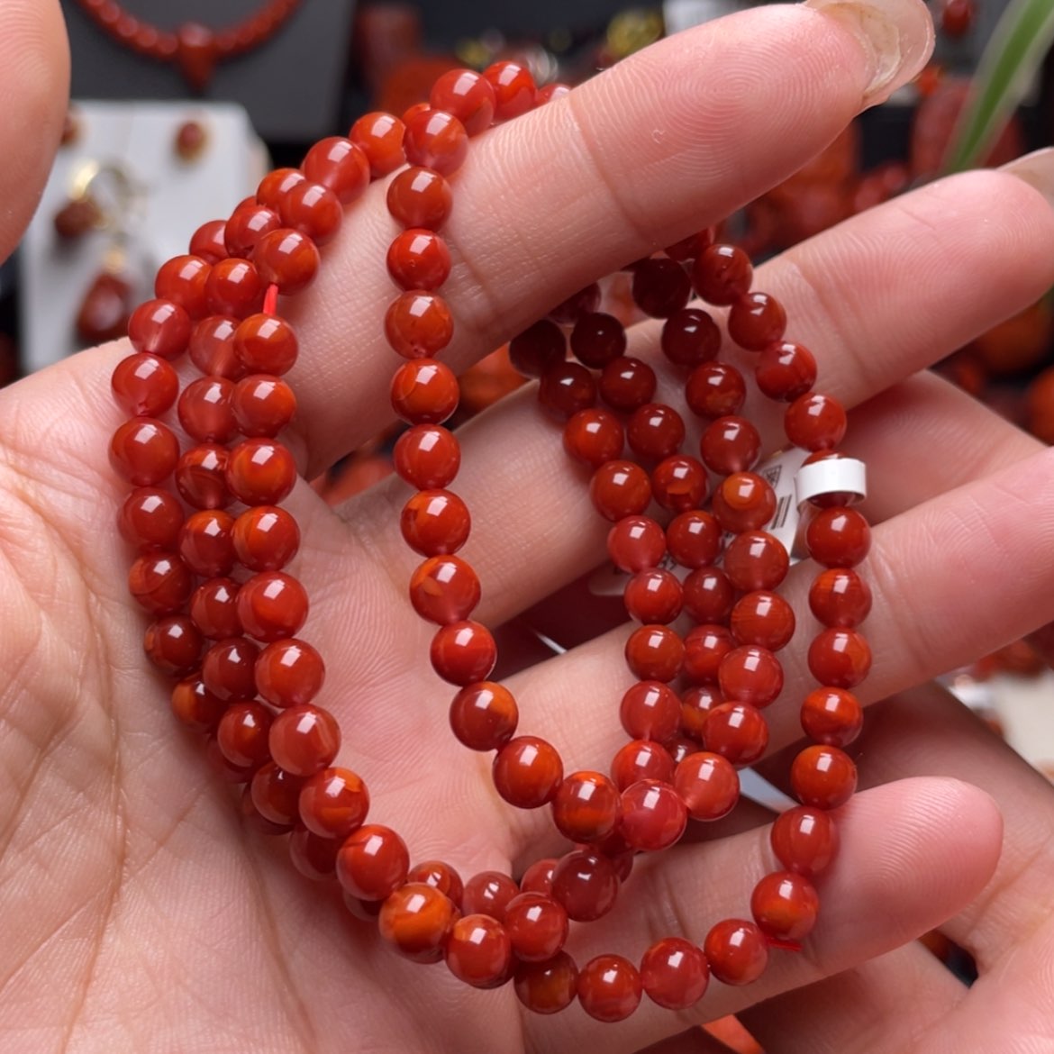 【闪购商品】南红玛瑙5➕牛血红佛珠未镶嵌