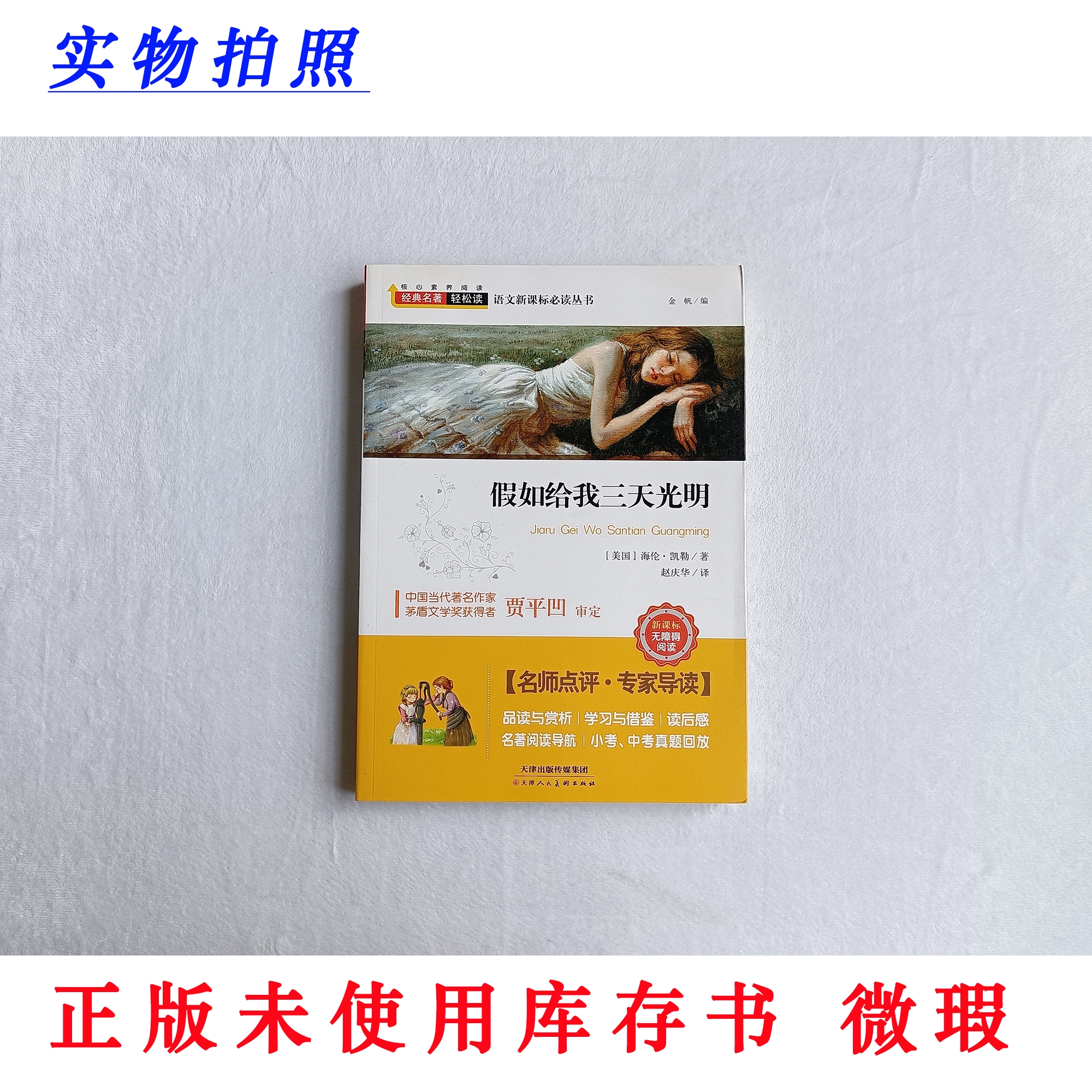 【正版未使用 微瑕】假如给我三天光明 经典名著轻松读 无障碍阅读