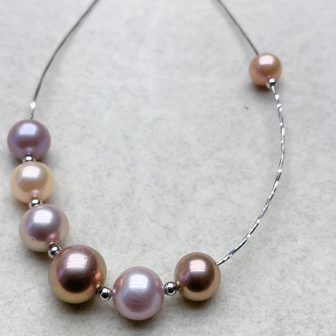 淡水珍珠颈饰银S925镶嵌