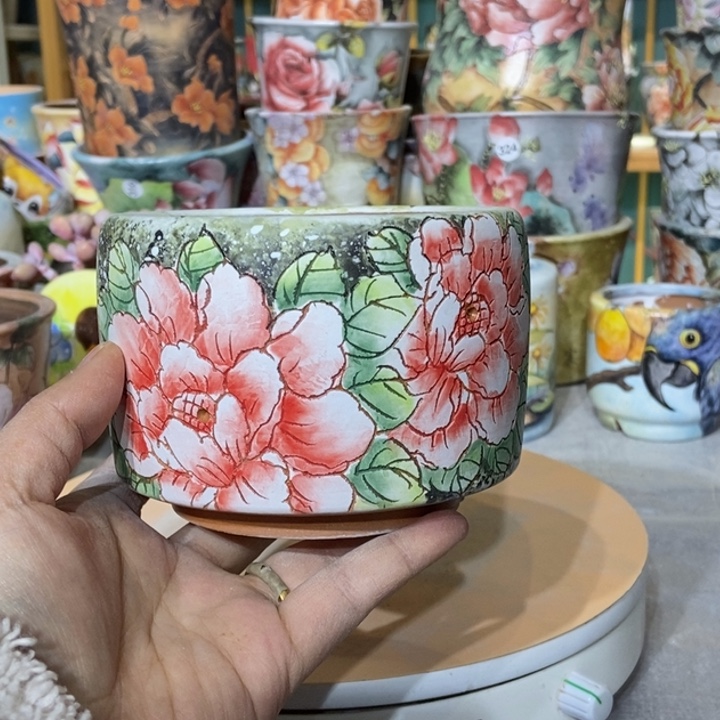 红陶景德镇艺术手绘作品