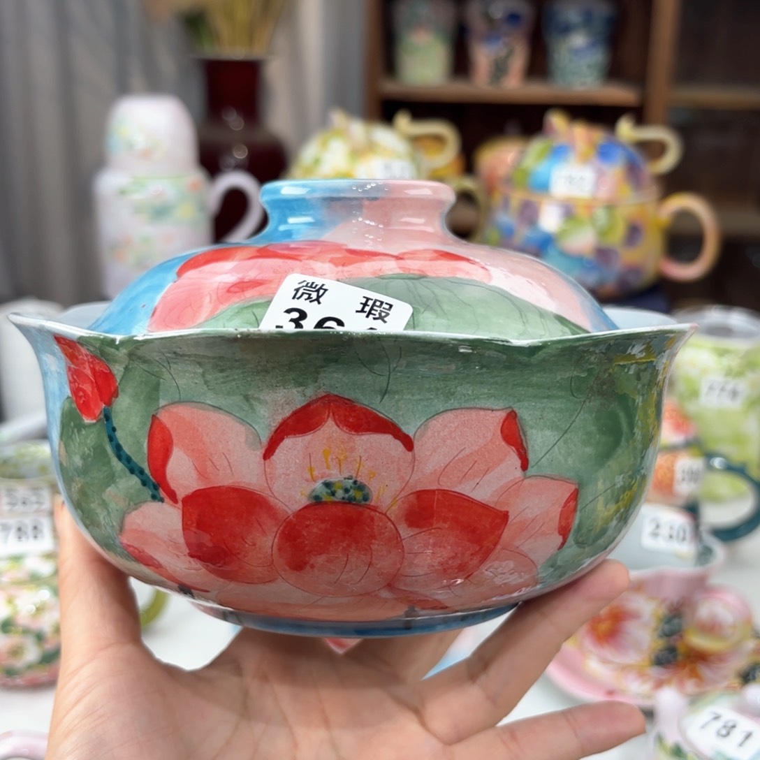 景德镇手绘高温釉下彩陶瓷茶具
