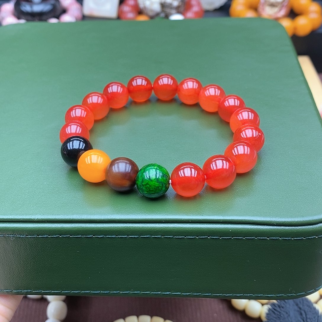 驼骨手串/手链12mm鱼惊石多宝骨串4号链接