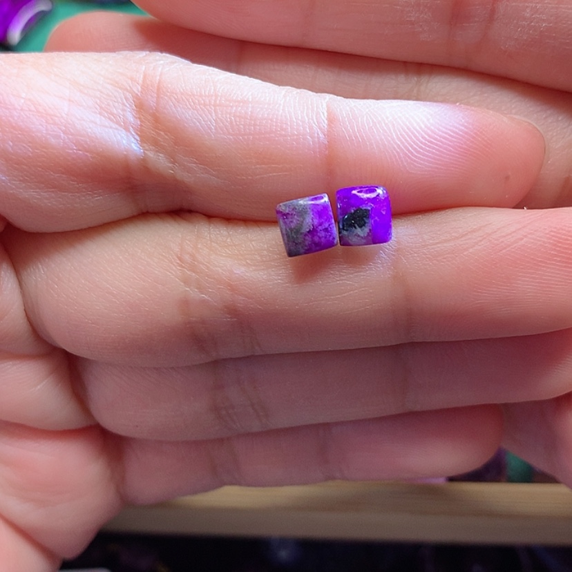 【闪购商品】苏纪石（舒俱来）耳钉银S925镶嵌