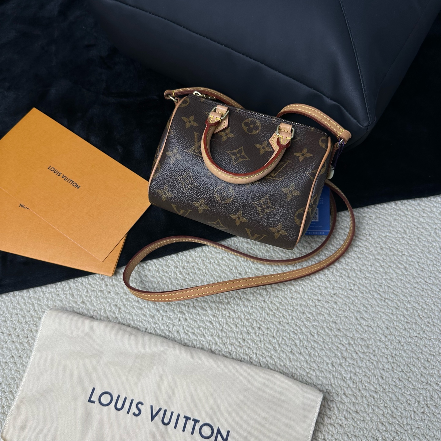 95新 LouisVuitton/路易威登 【十六专属】老花speedynano单肩包/FB
