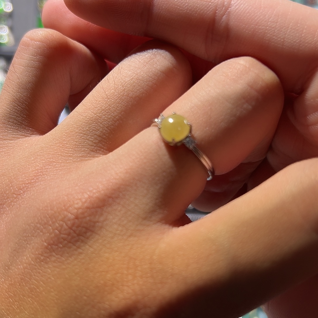 翡翠银S925镶嵌戒指