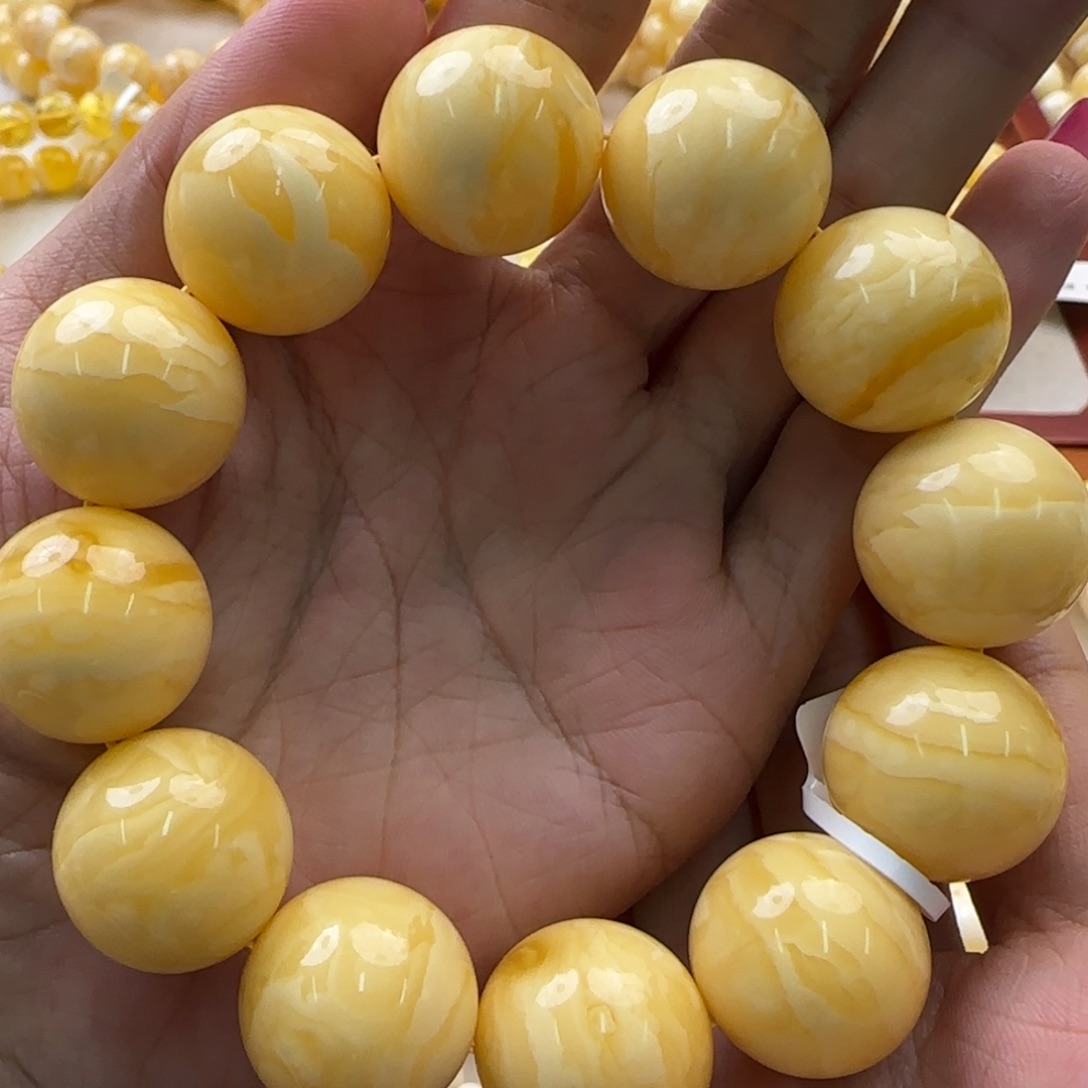 琥珀未镶嵌手链蜜蜡手串