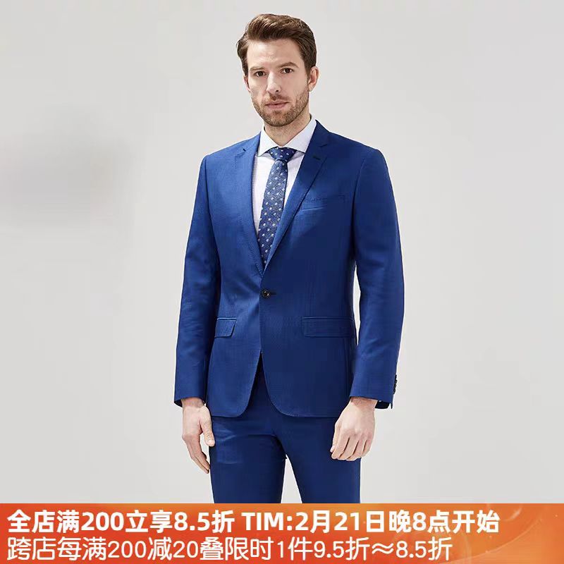 西服西装男士春秋休闲修身灰色商务男式西装男士春秋休闲修身灰色