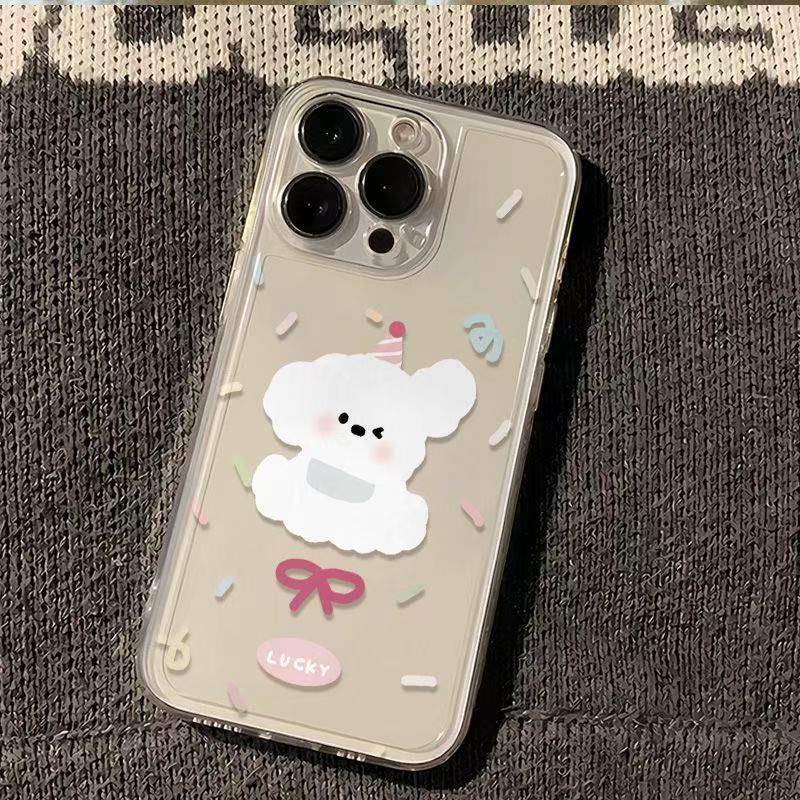 小白狗适用于苹果16ProMaxiphone手机壳太空壳情侣保护套可爱