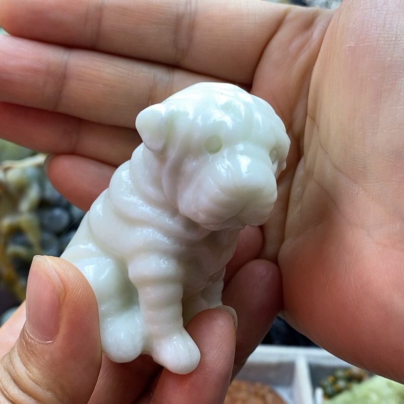 【闪购商品】蛇纹石玉手把件未镶嵌