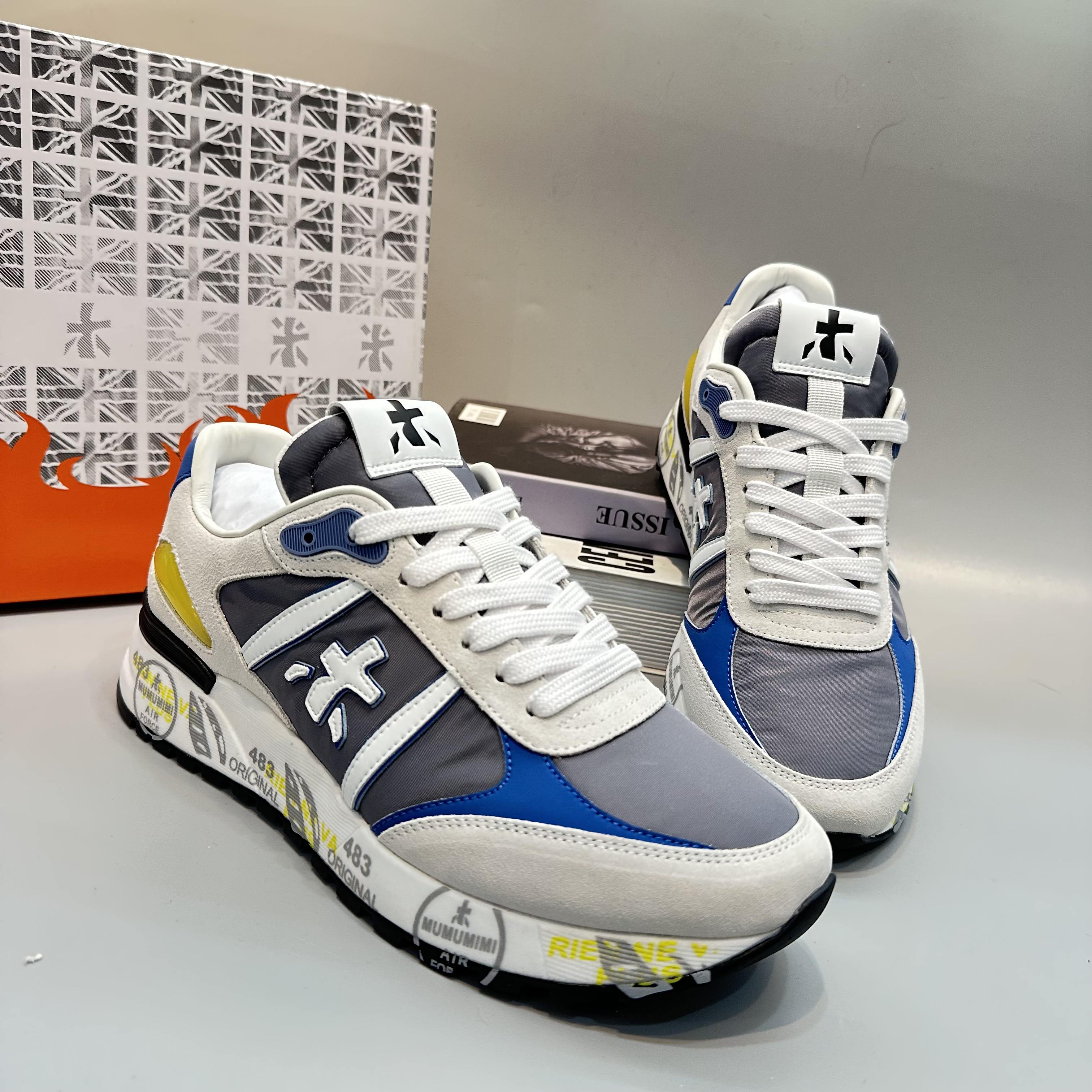 25年新款正品四季男士休闲百搭轻奢潮流舒适网皮拼接木字鞋