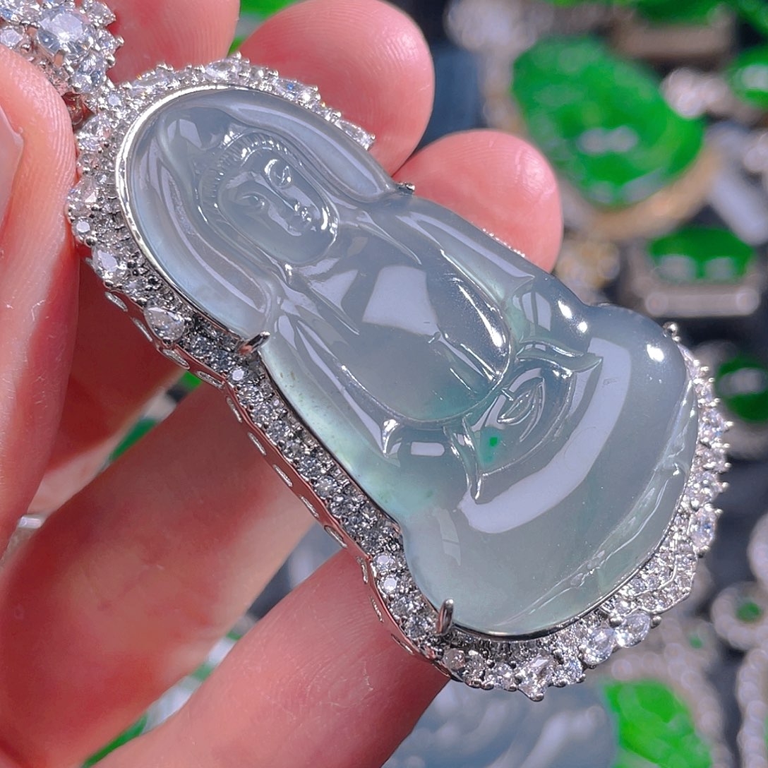 翡翠未镶嵌吊坠(不含链)