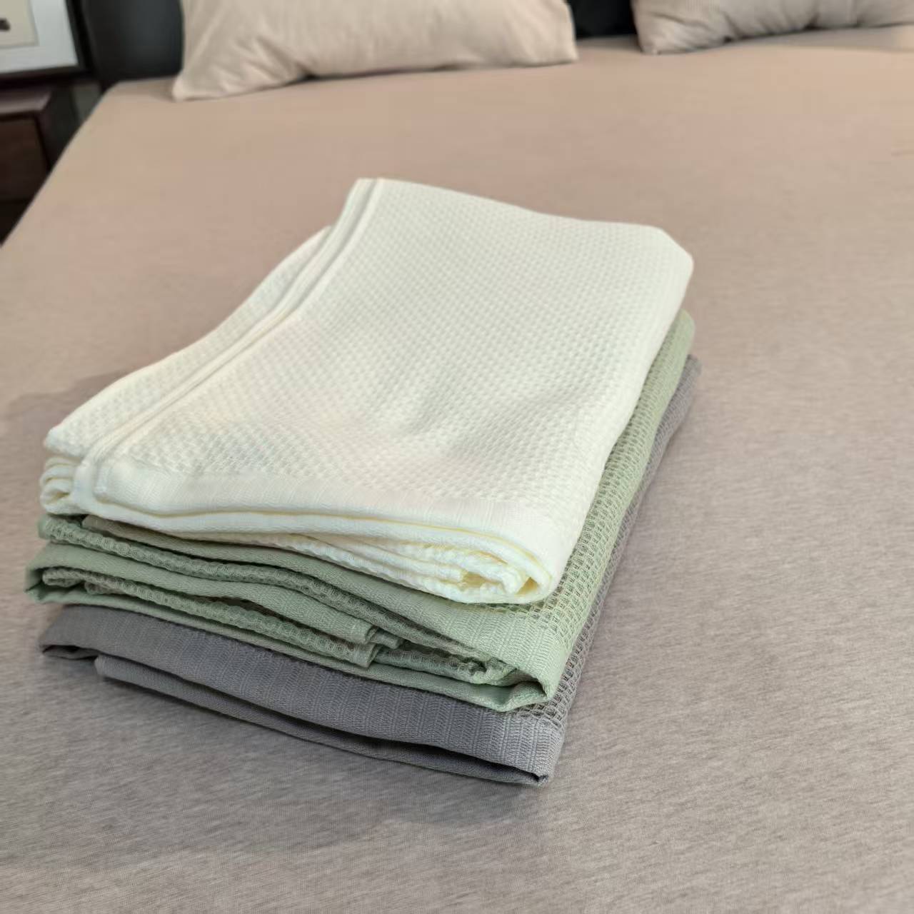 轻氧小华夫格浴巾