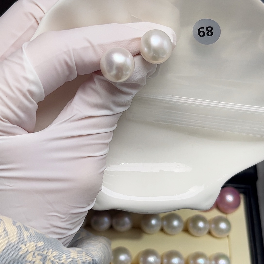 银S925镶嵌淡水珍珠耳饰