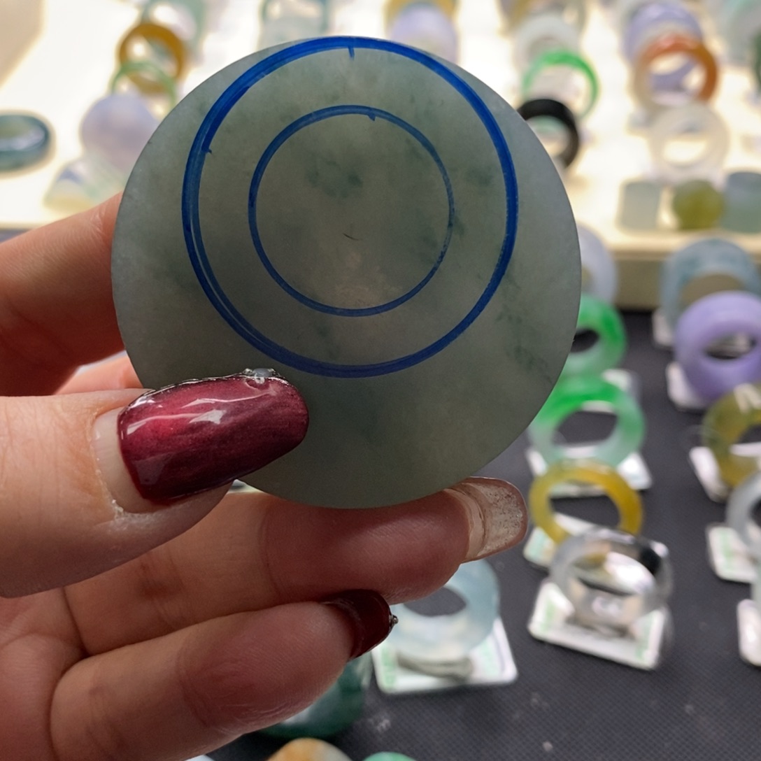 定制翡翠未镶嵌胡****习翡翠戒指