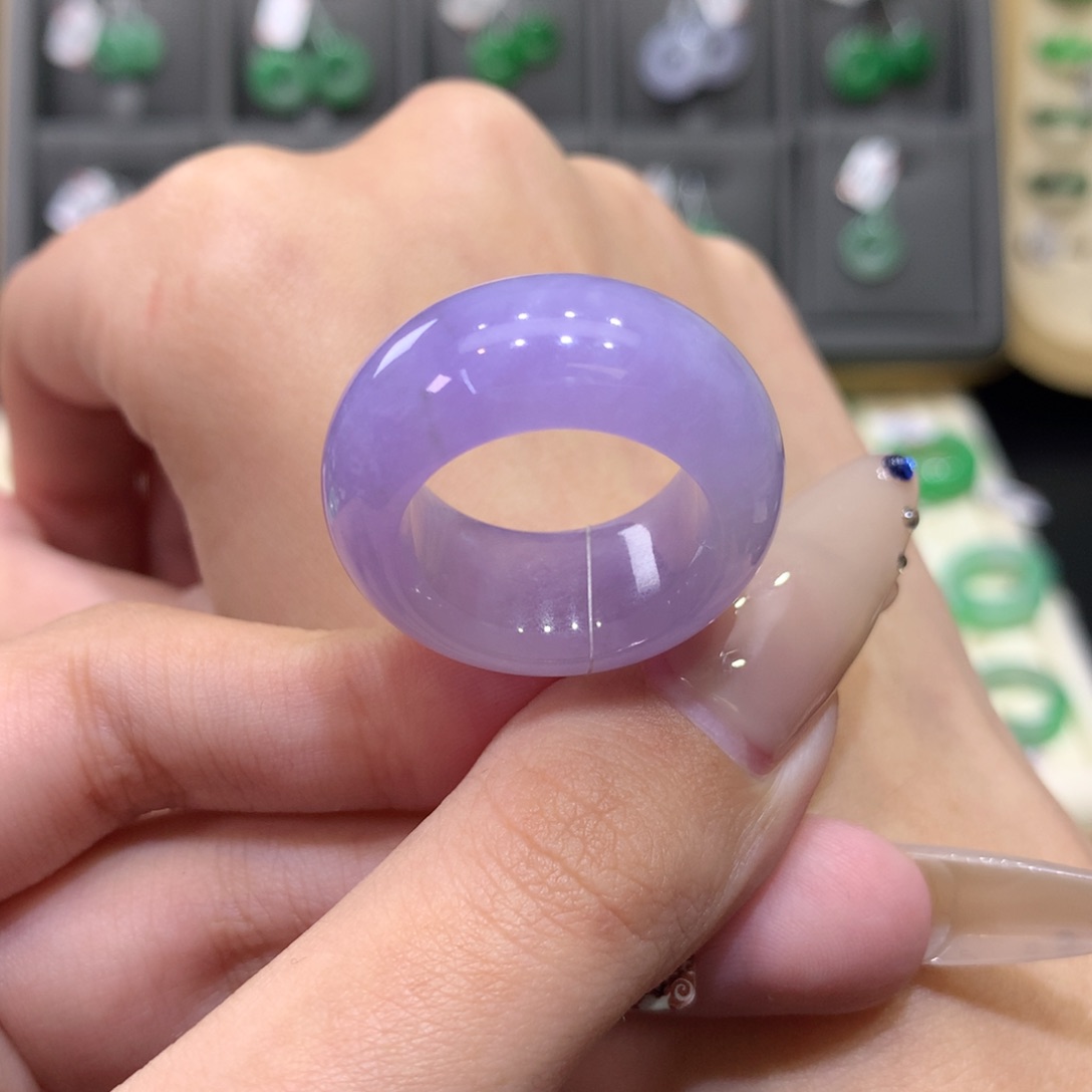 翡翠戒指未镶嵌L*17-19轮胎