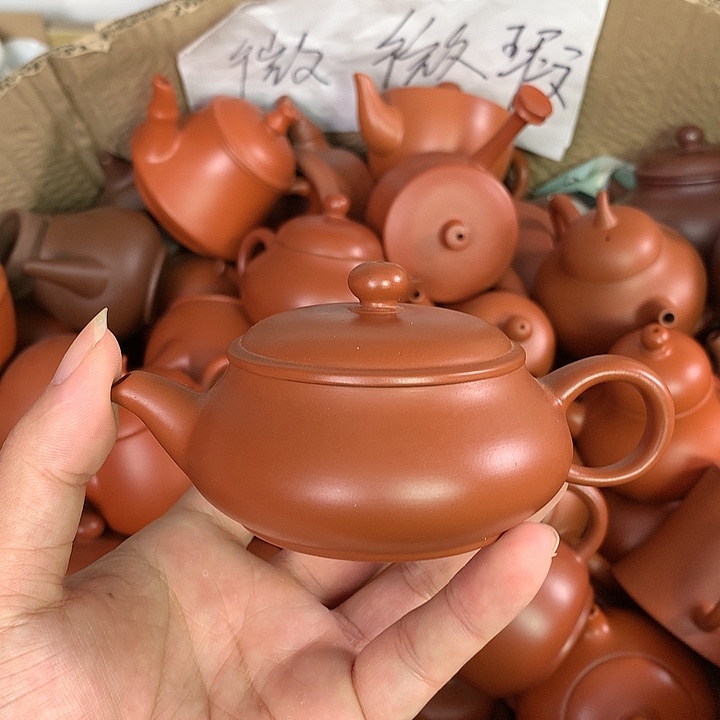 茶壶紫砂原矿朱泥茶壶茶具家用120
