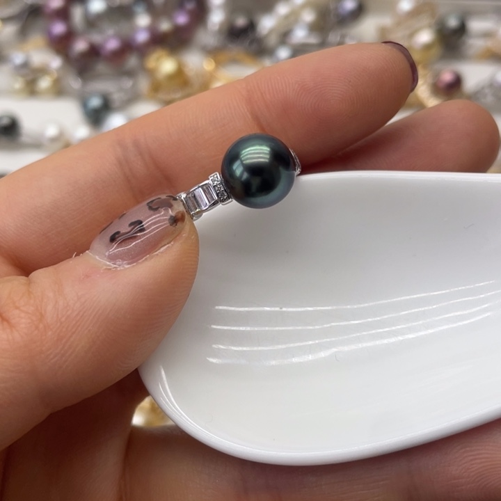 海水珍珠戒指银S925镶嵌